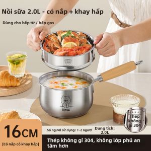 YONGLE | Nồi Phụ Trợ Bé Bằng Inox Không Phủ Lớp Ứng Dụng Đa Năng