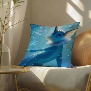 Bandai | Pokemon Future Pokemon Anime Plush Pillow Cover Soft Short Plush Cushion Cover For Sofa Bedroom Home Decor Gift