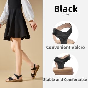 Josiny | Soft Thick Platform Womens Sandals Genuine Leather