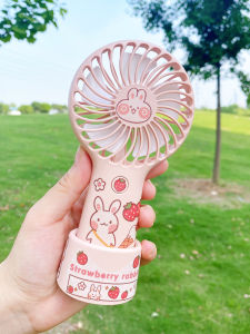 Portable Mini Cartoon Handheld Fan Rechargeable Small Silent Electric Fan for Students Dormitory Summer Cooling Fan Artisan