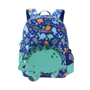 Trẻ em schoolbag bé trai màu xanh Thế Giới Khủng long ba lô khoác vai Kawaii 3-7 năm mô hình túi 14 inch