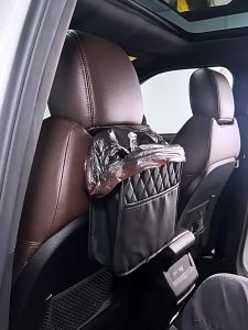 HOL Multifunction Car Seat Back Storage Box Garbage Can Portable Foldable Waterproof Trash Can Hanging Bag Storage Organizer Car Accessories Interior
