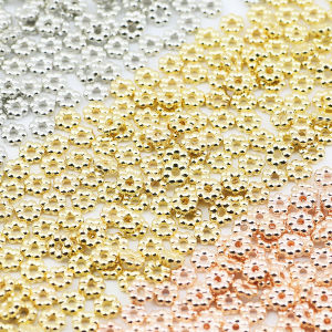 Gold Silver Plated 6mm CCB Snowflake Flake Spacer Loose Beads 100-800pcs For Jewelry Making DIY Bracelets Necklaces Accessories
