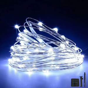 Courtyard Decor Solar LED Light String 940.5cm/370.28inches 100LEDs Constantly on/flashing Outdoor Picnic Festival Wedding Decor