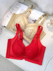 Red Zodiac Year Womens Underwear Thickened Adjustment Type Bra Top Push up Style Vestibule Design Suitable for Young Women