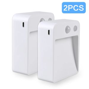 PIR Motion Sensor LED Night Light Under Cabinet Light Battery Powered Wall Lamp for Kitchen Bedroom Hallway Stair Lighting