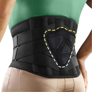 1PCS Breathable Lower Back Support Belt with 3D Lumbar Pad & 5 Metal Stays Pain Relief Back Brace for Men & Women with Sciatica
