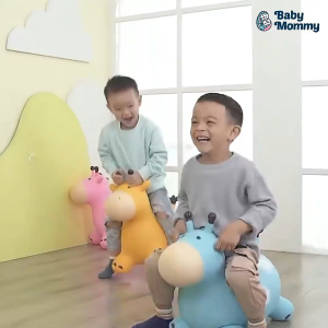 Inflatable Jumping Horse Toy Bouncy Animal Hopper Toy Inflatable Rubber Animal Toy Soft Baby Riding Kids Kuda Lompat Budak 跳跳马