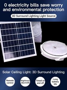 WAHA buy 1 take 1 solar light indoor light 3000 watts solar ceiling light solar light outdoor waterproof with solar panel 1000 watts original 1000/2000/3000watts