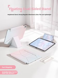 Zoyu | Magnetic Height-Adjustable Two-way Grip Tablet Case Pen Slot Anti-Bend Stand Split