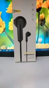 Handsfree AB-11 + Mic Stereo Earphone Headset Extra Bass Sound Music Universal