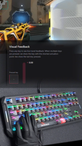 DarkBeacon Flux 87 HE Mechanical Gaming Keyboard Wired Hall Effect Magnetic Red Switch 0.01mm Rapid Trigger Adjustable Actuation RS/SOCD/DKS/MT 8000Hz Polling Hot Swappable RGB Backlit for PC