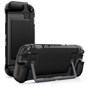 TiMOVO Dockable Case for Nintendo Switch 2 2025 TPU Grip Protective Cover Accessories with Ergonomic Design for Switch 2 Console & JoyCon Shock-Absorption Anti-Scratch Precise Cutouts