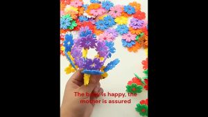 Large snowflake building blocks montessori educational toy Blossom Building Blocks