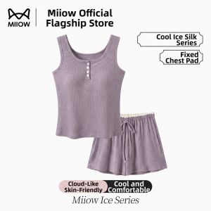 MiiOW | Ice Silk Padded Strap Home Wear Set