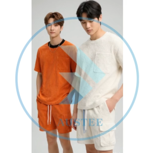 AAF Austee Modern Streetwear: Men’s Corduroy Short-Sleeve & Short Set