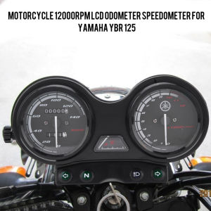 DC 12V Motorcycle Motorbike 12000RPM LCD Odometer Speedometer Fit for YBR 125