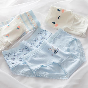 5 Cái/bộ Quần Lót Cotton Nữ Mềm Mại Hoạt Hình Giữa Tầng Quần Đùi Co Giãn Thoải Mái Quần Lót Nữ Cho Bé Gái M-XL
