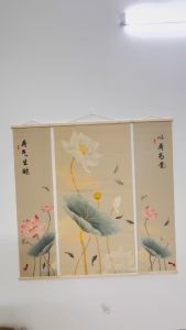 Bộ Tranh Trúc 3 Bức Hoa Sen Tranh Treo Tường - Nhà Xưa