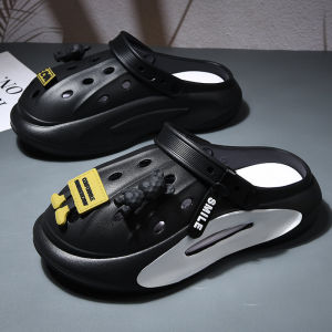 รองเท้าแตะกันลื่นสำหรับผู้ชาย ทรงหนา ใส่สบาย สไตล์ลำลอง ระบายอากาศได้ดี สไตล์ฤดูร้อน รองเท้าแตะ EVA