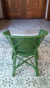 Anusarin เก้าอี้หวายแท้ทั้งตัวรุ่น Chillax Chair สีเขียวพ่นด้วยสีพ่นรถยนต์ สีเขียว SAAB 9000 Griffin