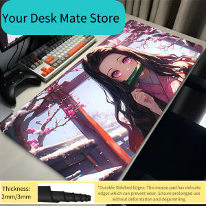 Bandai | Mouse Pads Gaming Mousepad Kamado Nezuko Computer Desk Mat Office Keyboard Pad Carpet Anime Pc Gamer D-Demon Slayer Mouse Pad