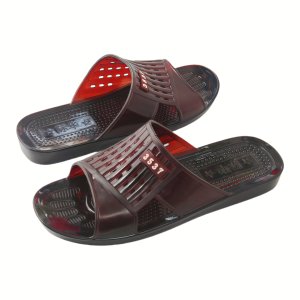 Trendy Jelly Slippers for Men Anti-Slip Soft Rubber Wear-Resistant Odor-Resistant Classic Sandals Flat Heel All-Season Casual Footwear