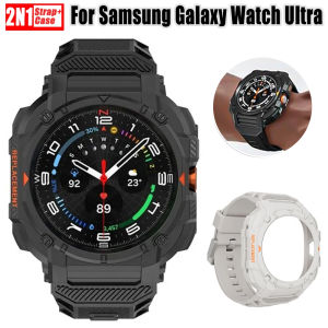 Case+Strap for Samsung Galaxy Watch Ultra 2025 47mm Sport Silicone Bracelet Correa for Galaxy Watch 7Ultra 47 Band Accessories