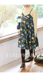 Girls’ Velvet Rose Layered Dress – Korea’s Premium Kidswear by I LOVE J (Ages 4–13)
