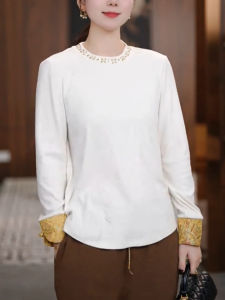QINGNAER | Chinese Style Elegant Anti-aging Autumn Winter Large Size Top