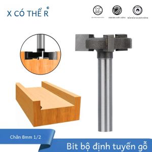 XCAN 3 Răng T-Khe Cắm Router Bit 6 Mm Vỏ Carbide Cấp Cối Xay Cho Gỗ Dao Phay 1 Tấm Lát Flattening Router Bit Kéo Làm Khe