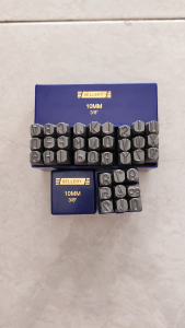 Sellery USA Alat Ketok Set Huruf Angka Lengkap Ukuran 10mm Bahan Middle Carbon HRC54