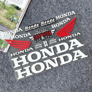 For HONDA CB400F CBR650R CB650F CBR500F CB500X CB190 CLICK ADV FORZA CRF300L PCX160 Motorcycle Sticker UV Three-dimensional Polymer Material Front Windshield Body Fairing Decorative Accessories