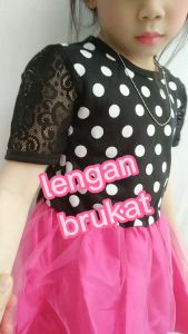 Dress Anak Perempuan Brukat Tile Baju Anak Balita Perempuan 2 4 Tahun SHAN SHAN DAIROKU - Atasan Babyterry Brukat & Rok Tile Lapis Furing (Tersedia 2 Ukuran)