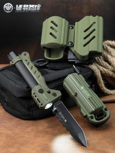 Multifunctional Survival Knife Camping Outdoor Wilderness Emergency Tool Integrated Lighting Fire Starting Handheld Flashlight