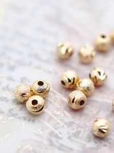 ลูกปัดโลหะเคลือบเงิน ลูกปัดทรงกลม ลูกปัดทรงเพชร ลูกปัดเคลือบเงินสำหรับทำเครื่องประดับ DIY ลูกปัดสไตล์เกาหลี