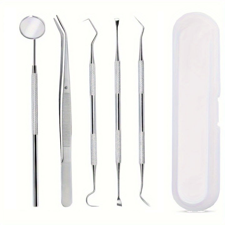 Professional Dental Cleaning Kit Stainless Steel Oral Hygiene Tools ...