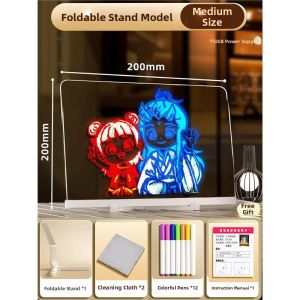 MONLEYTA | Luminous Acrylic Drawing Board Childrens Toy Girls Double-sided Hand-painted Glow-in-the-dark Childrens Day Gift