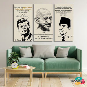 TENNESY HIASAN DINDING QUOTE MOTIVASI TOKOH DUNIA 10x20CM WALL DECOR PAJANGAN DEKORASI KAMAR RUMAH