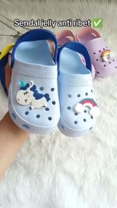 Sepatu Sendal Anak Unicorn / Unicorn Shoes Pink Ungu Biru Navy