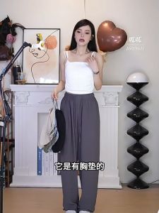 E60 ผ้าไหมน้ำแข็ง มีฟองน้ำในตัว ฟรีไซส์ นุ่ม บาง ระบายอากาศดี ผ้านิ่ม ระบายอากาศ ผู้หญิง