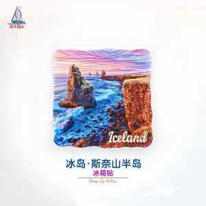 Iceland Snæfellsnes Peninsula Fridge Magnet 3D Magnetic Travel Souvenir Gift Home Decoration Sticker Landscape Pattern