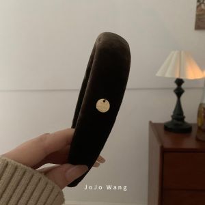 Elegant Satin Hair Ties for Women Large Size Wood Brown Series Hair Bands Stylish Hair Accessories High End Feelings