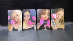 Thẻ Lomo card BlackPink bo góc Born Pink Album Thần Tượng Kpop - Bộ 4 Thẻ Cầm Búa Hồng Mã Vạch