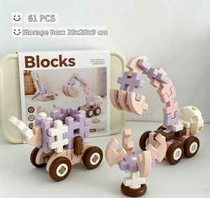 Educational Straw Construction Blocks Large Interlocking Pieces