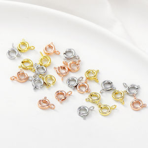 14K Gold Plated Spring Lock Lobster Clasp Handmade DIY Beaded Bracelet Necklace Ending Connector Material Accessories