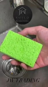 (NEW & READY STOCK) Natural Wood Pulp Dishwashing High Absorbent Eco Friendly Sponge