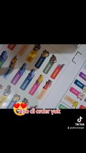 Stiker label nama anak waterproof Stiker Nama Anak