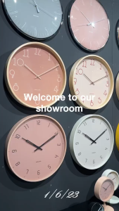 Karlsson wall clock 40cm Stark metal matt warm grey Design by Boxtel & Buijs.