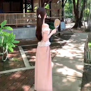 L_ Set đồ ngọt ngào mùa hè set đồ nữ xinh set thiết kế áo viền bèo Xô thêu hoa mix quần dài